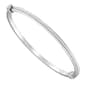 7in. Gold One(tm) 1kt. White Gold Glitter Bangle Bracelet - image 1