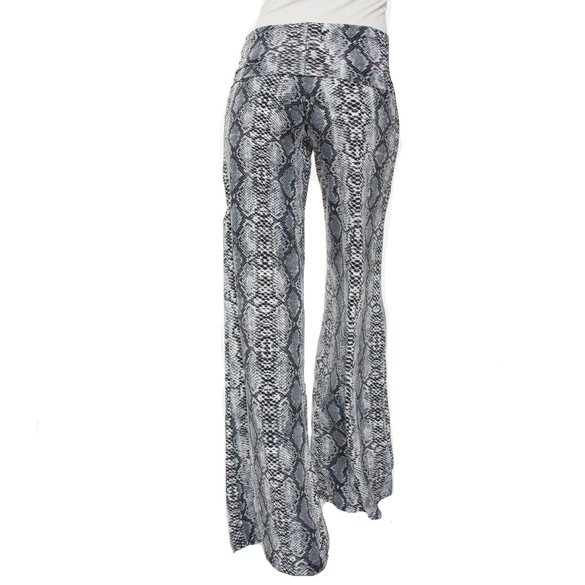 Womens White Mark Printed Palazzo Pants - Snake Print