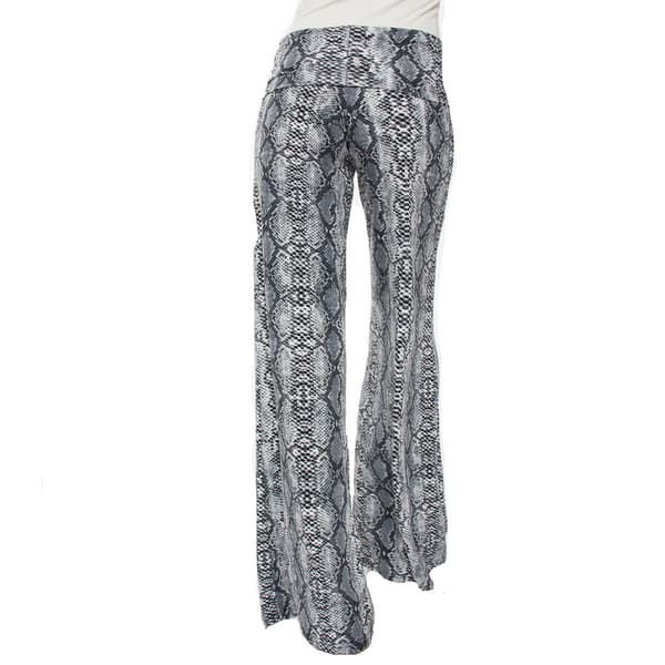 Womens White Mark Printed Palazzo Pants - Snake Print