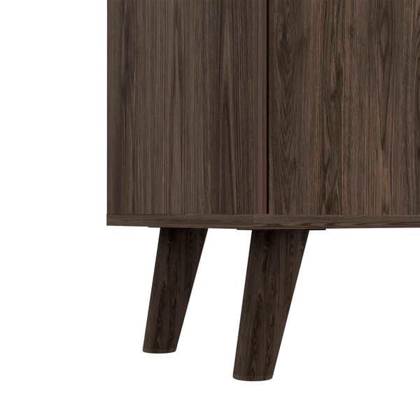 FM FURNITURE Edessa Dark Walnut Bar Cabinet
