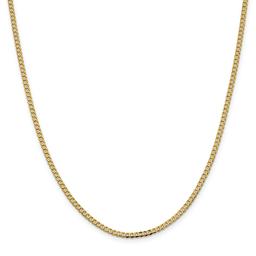 Gold Classics(tm) 2.3mm. 14kt. Gold Beveled Curb Chain Necklace