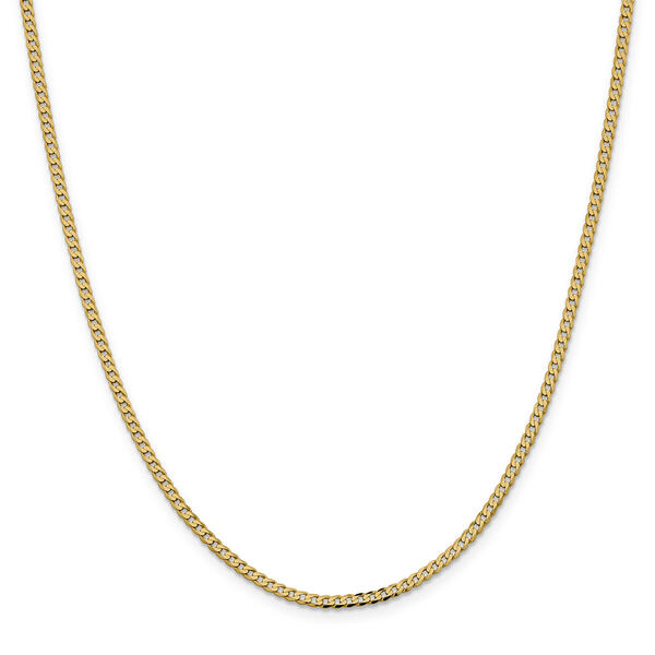 Gold Classics&#40;tm&#41; 2.3mm. 14kt. Gold Beveled Curb Chain Necklace - image 