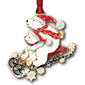 ChemArt Polar Bears Sledding Ornament - image 1