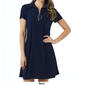 Womens MSK Short Sleeve O-Ring Zip Shift Dress - image 3