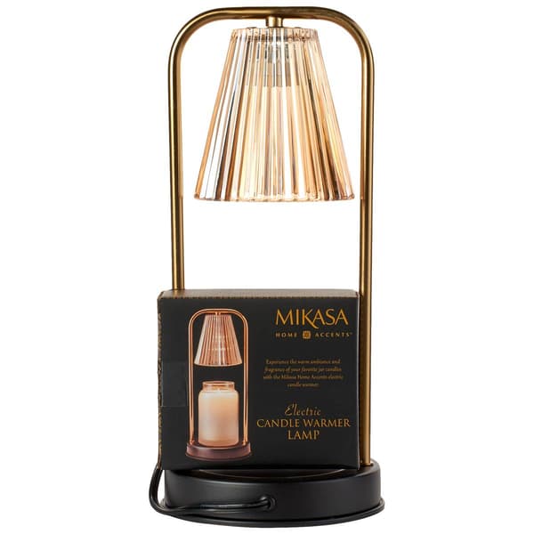 Mikasa&#40;R&#41; Electric Candle Warmer with Amber Glass Shade - image 