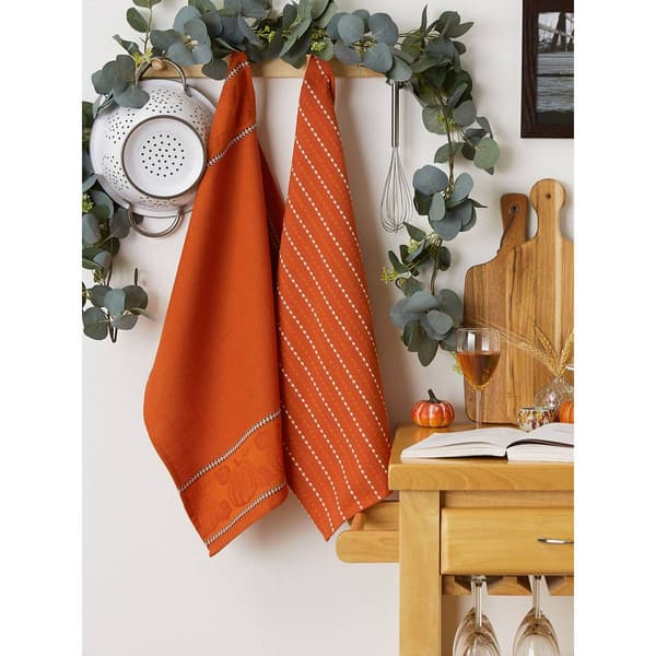 DII&#174; Harvest Embellished Dish Towel Set Of 3