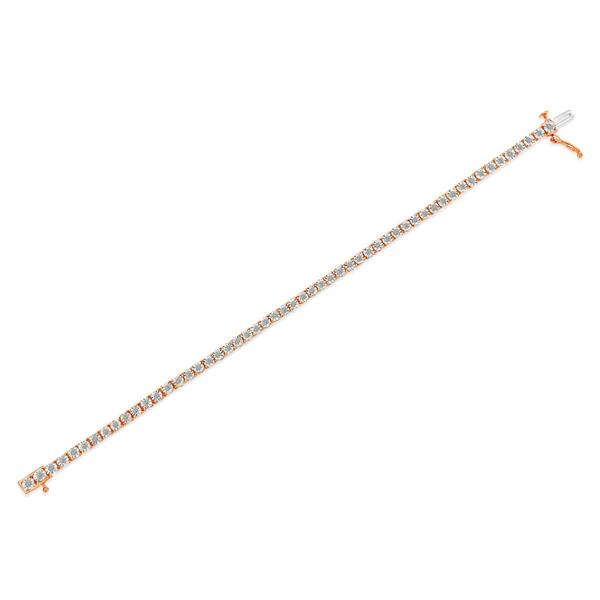 Haus of Brilliance Rose Gold over Sterling Silver Tennis Bracelet