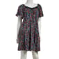 Juniors Angie Short Sleeve Lace Trim Gauze Tier Dress - image 2