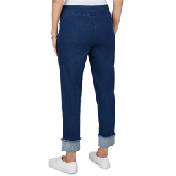 Petite Alfred Dunner Ann Arbor Rhinestone Cuff Ankle Jeans
