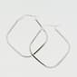 Sterling Silver Medium Square Hoop Earrings - image 1
