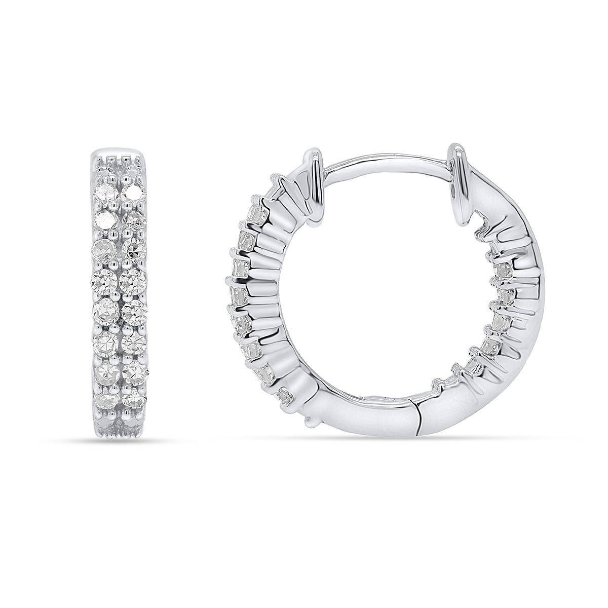 Nova Star® Lab Grown Diamond Inside Out Hoop Earrings