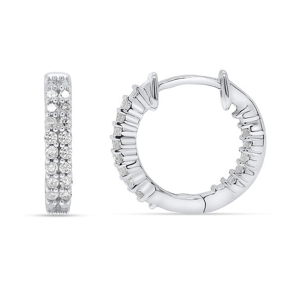 Nova Star&#40;R&#41; Lab Grown Diamond Inside Out Hoop Earrings - image 