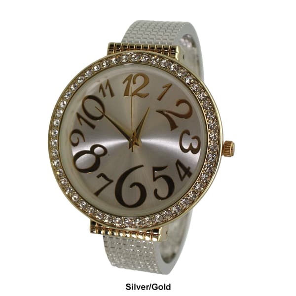 Womens Olivia Pratt™ Big Round Face w/ Rhinestones Watch -A918338