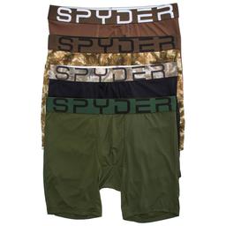 Mens Spyder 4pk. Camo Knit Nylon Mesh Boxer Briefs
