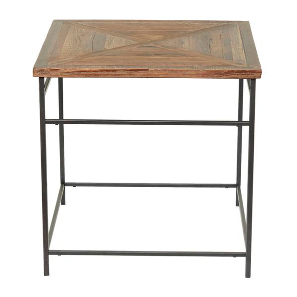9th & Pike(R) Brown Wood Rustic Accent Table - image 