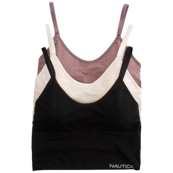 Womens Nautica 3pk. Seamless Longline Bralettes NT6638-3PKN - image 