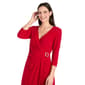 Petite R&M Richards Solid Wrap Dress w/ Gold & Silver Pendant - image 4