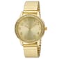 Womens Laura Ashley(R) Gold Stone Bezel Stretch Watch - LA2053YG - image 1