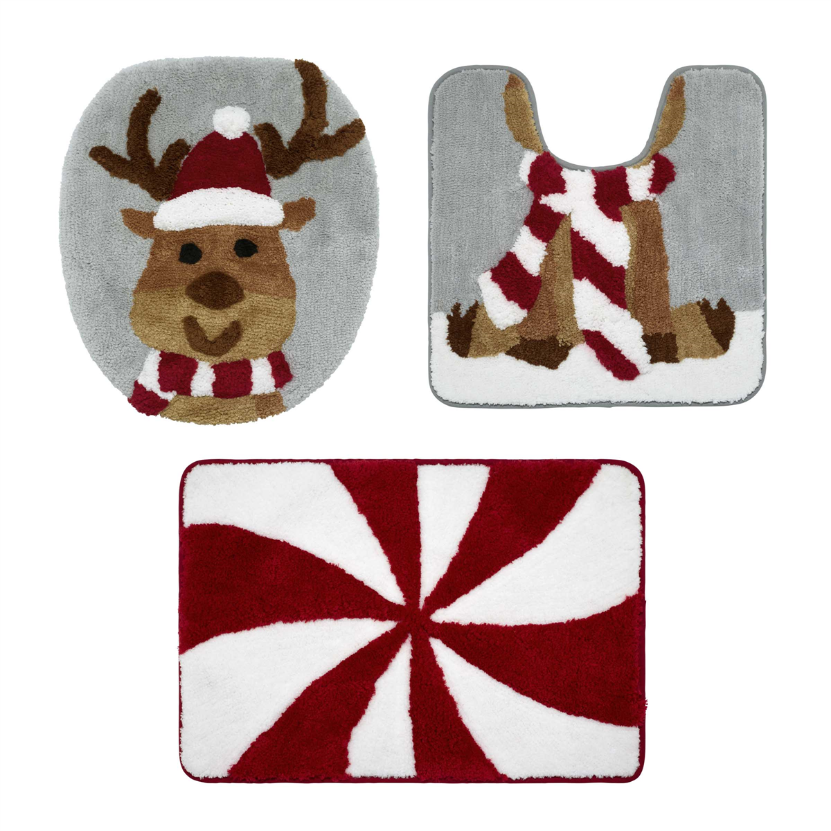 Avanti Avanti Holiday Reindeer 3pc. Bath Rug Set