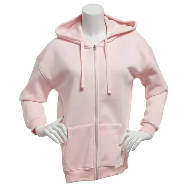 Juniors Derek Heart Fleece Oversized Drop Shoulder Zip Hoodie - image 