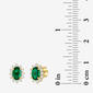 Nova Star® 1/3ctw. Lab Grown Diamond & Emerald Halo Stud Earrings - image 4