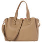 DS Fashion Triple Compartment Satchel w/ Bow Scarf - image 3