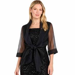 Womens R&M Richards Organza Tie Front Shrug
