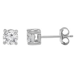 Nova Star(R) White Gold Diamond Solitaire Stud Earrings