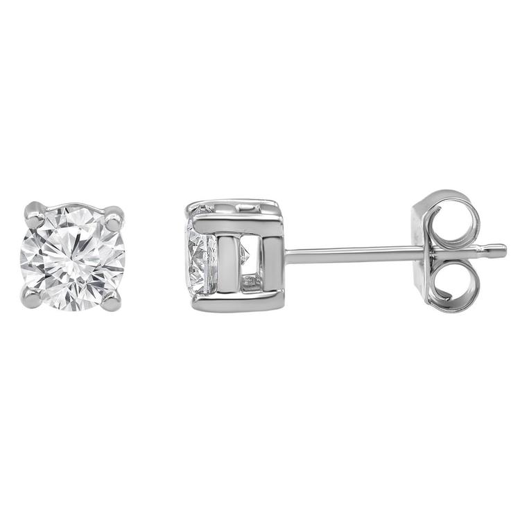Nova Star(R) White Gold Diamond Solitaire Stud Earrings