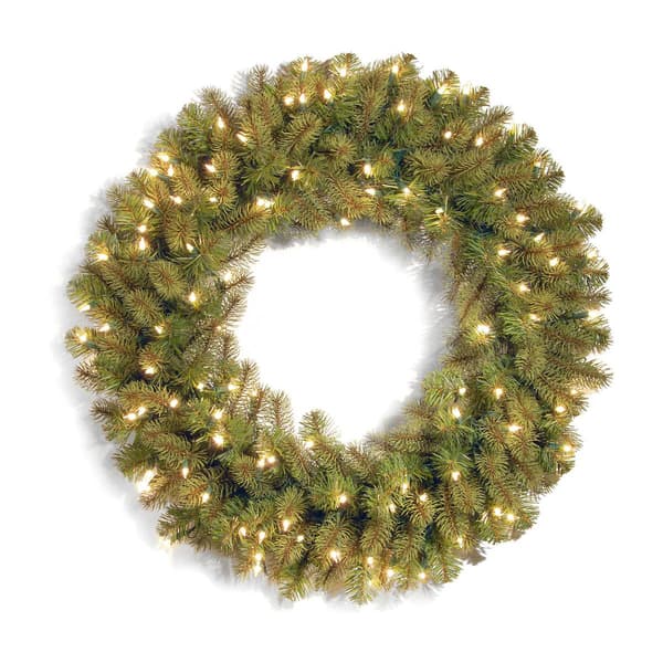 National Tree 36in. LED Downswept Douglass Wreath - image 