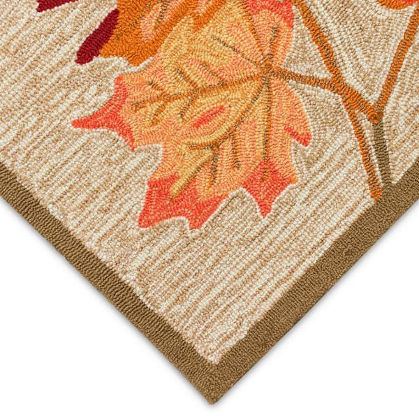 Liora Manne Ravella Falling Leaves Border Rectangular Area Rug