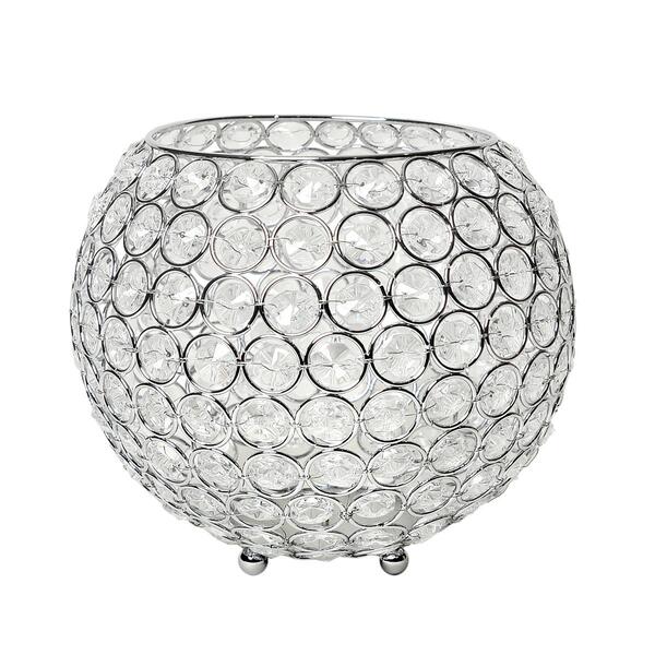 Elegant Designs&#40;tm&#41; Elipse Crystal 7in. Circular Decorative Vase - image 