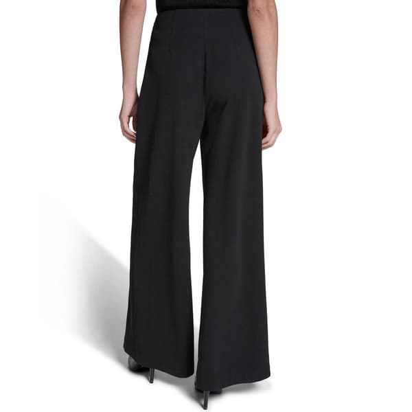 Womens Halston Pull On Scuba Crepe Pleated Dress Pants