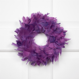 Northlight 10in. Layered Purple Feather Christmas Wreath