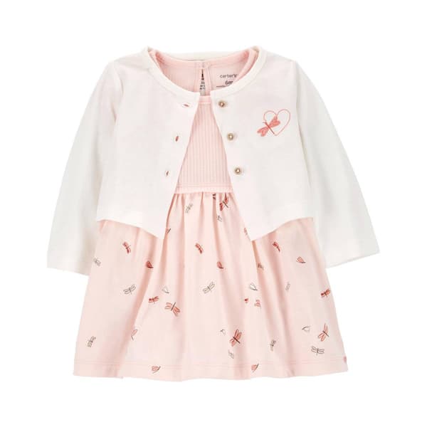 Baby Girl &#40;NB-12M&#41; Carter's&#40;R&#41; 2pc. Dragonfly Dress & Cardigan Set