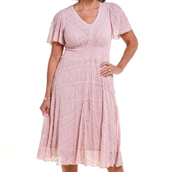 Womens Rabbit Rabbit Rabbit Short Sleeve Lace Empire Waist Dress - Boscov's