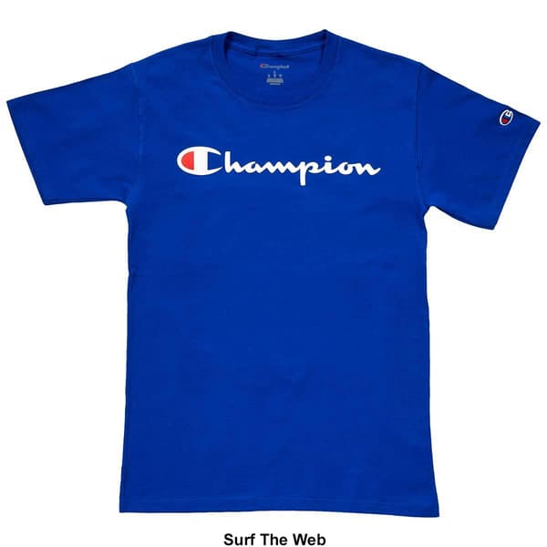 Mens Champion&#174; Short Sleeve Logo Crew Neck Tee