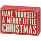 Primitives By Kathy Merry Little Christmas Box Sign & Socks Set - image 2