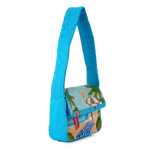 SOL and MER Beaded Tropical Shoulder Bag