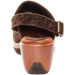Womens White Mountain Viable Leopard Slingback Clogs