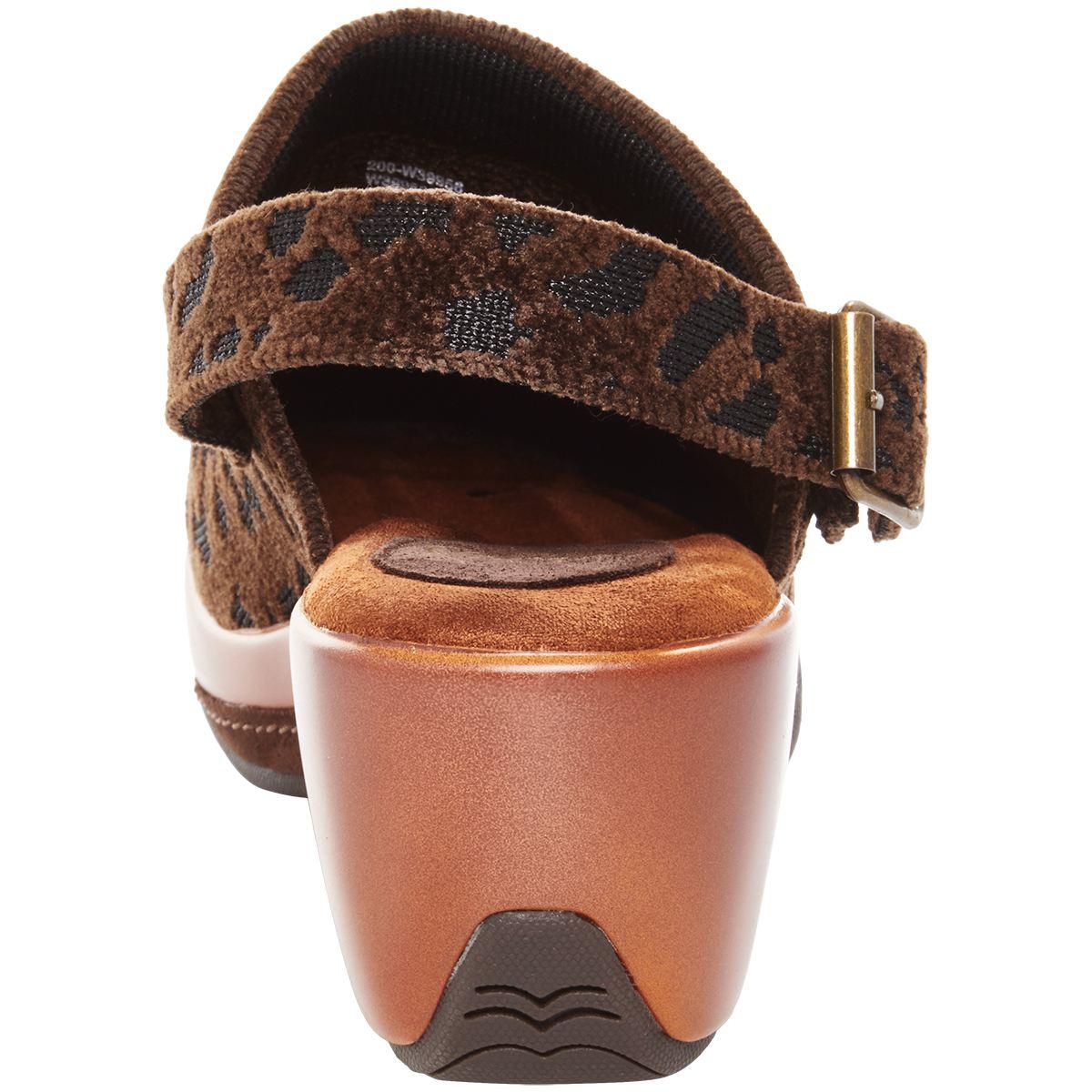 Womens White Mountain Viable Leopard Slingback Clogs