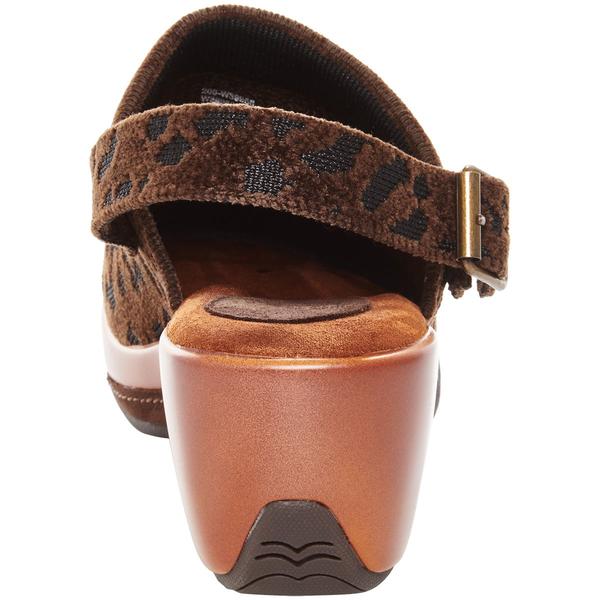 Womens White Mountain Viable Leopard Slingback Clogs