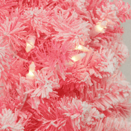 Northlight 7ft. Pre-Lit Medium Flocked Pink Christmas Tree