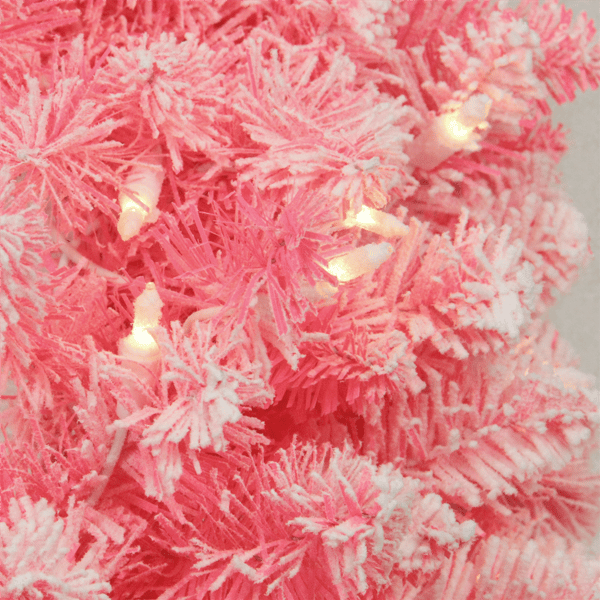 Northlight 7ft. Pre-Lit Medium Flocked Pink Christmas Tree
