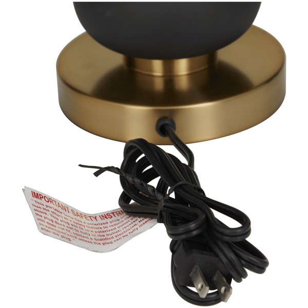 CosmoLiving by Cosmopolitan Contemporary Black Metal Table Lamp
