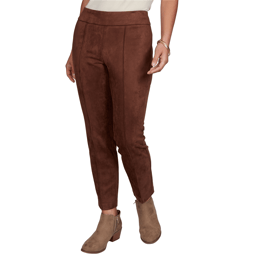 Petite Ruby Rd. English Countryside Suede Knit Front Seam Pants