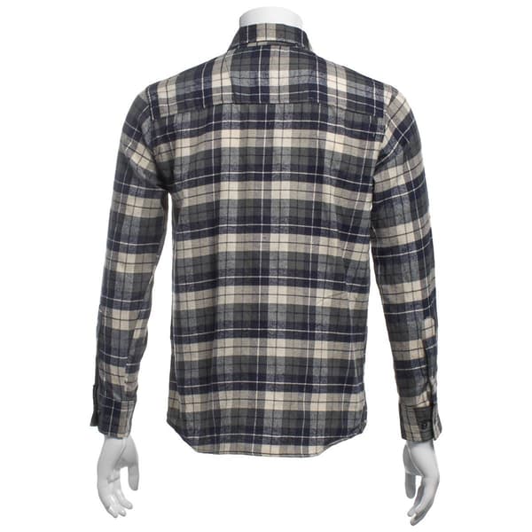 Mens Jackson Hole Flannel Shirt - Navy/Steel/ White