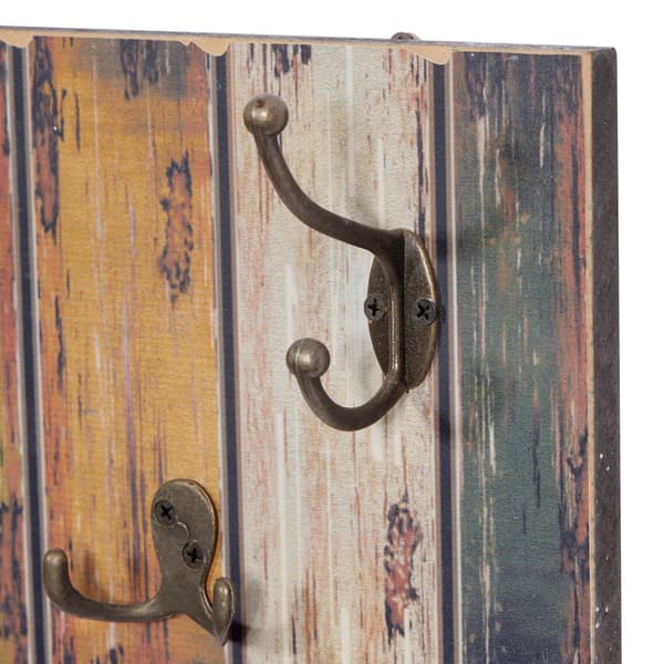 9th & Pike&#174; Multi-Color Wood Wall Panel with Hooks