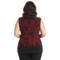 Plus Size Kasper Sleeveless Drape Neck Leaf Blouse - image 3