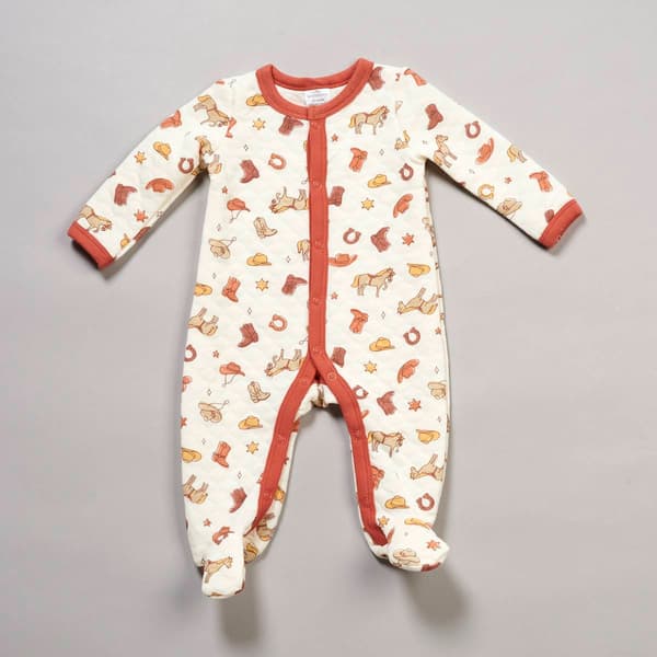 Baby Boy (3-9M) Little Beginnings(R) Cowboy Quilted Sleep & Play - image 